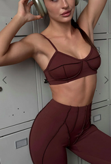 Sculpt Seamless Activewear Set –Brown
