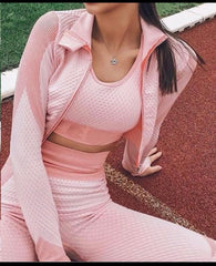 Activewear Gym Set 3Piece -Pink
