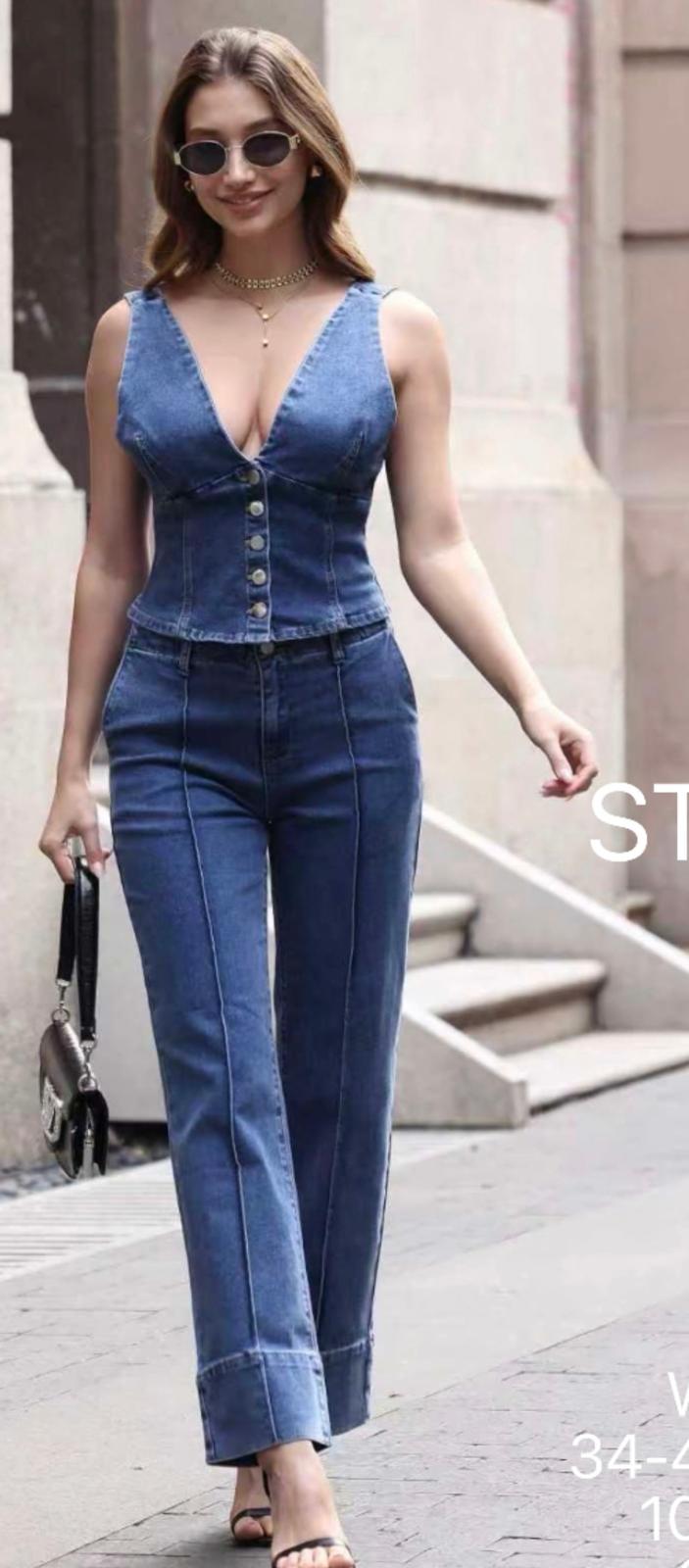 Sculpted Denim Set