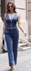 Sculpted Denim Set