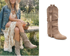 Fringe Mid-Calf Western Boots
