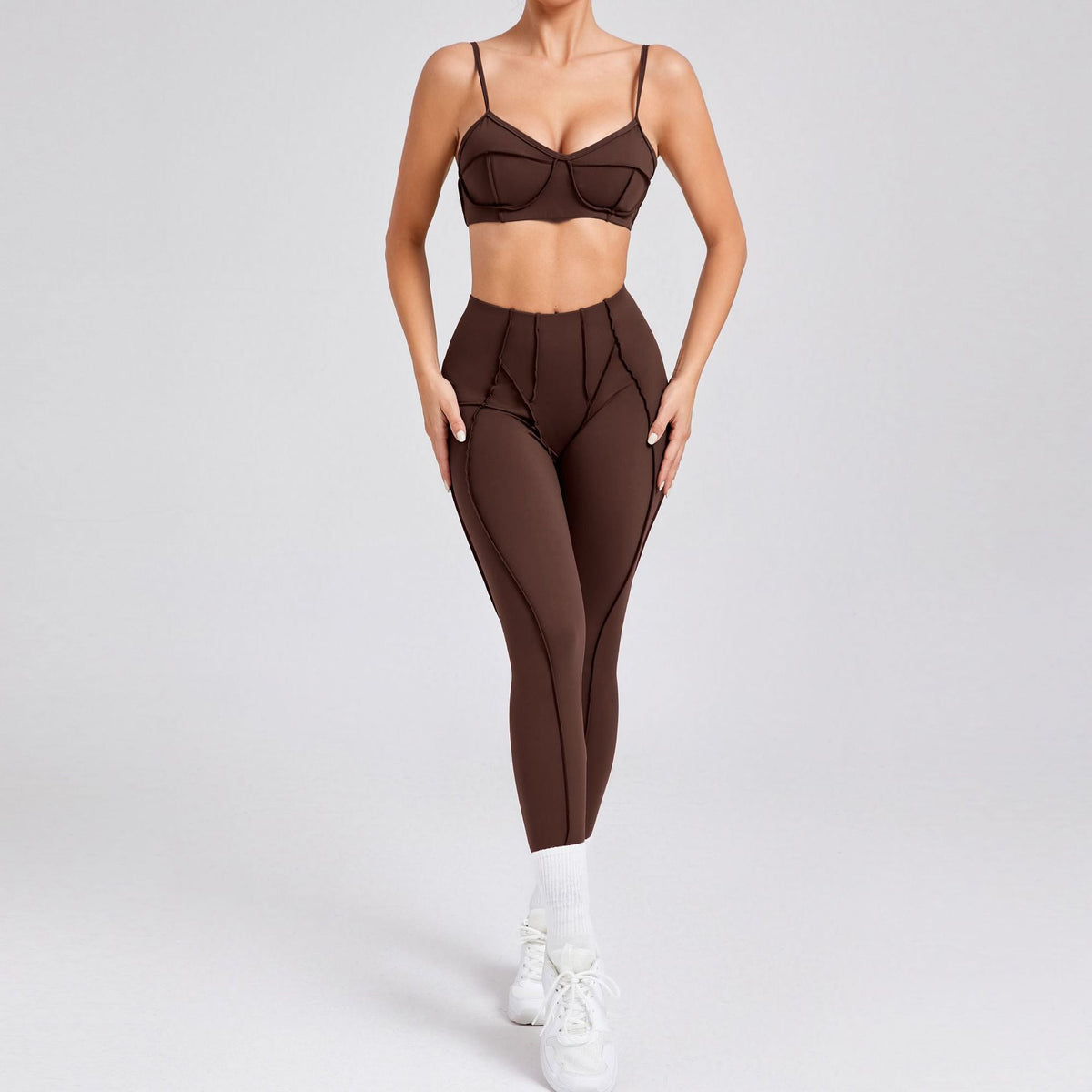 Sculpt Seamless Activewear Set –Brown