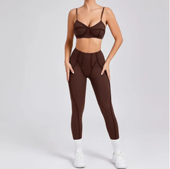 Sculpt Seamless Activewear Set –Brown