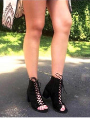 Stacked Heel Boots